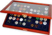 Safe, Display Case for 60 Capsules, Light Wood