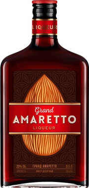 На фото изображение Grand Amaretto, 0.5 L (Родник и К, Гранд Амаретто объемом 0.5 литра)
