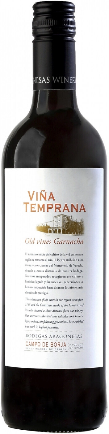 Wine Bodegas Aragonesas, Vina Temprana Old Vines Garnacha, 2021