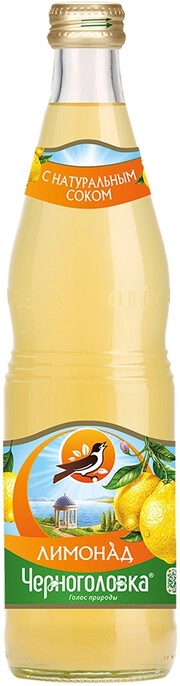 На фото изображение Черноголовка Лимонад, в стеклянной бутылке, объемом 0.5 литра (Chernogolovka Lemonade, Glass 0.5 L)