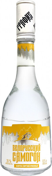 На фото изображение Белорусский Самогон Ячменный, объемом 0.5 литра (Belorusskij Samogon Yachmennyj 0.5 L)