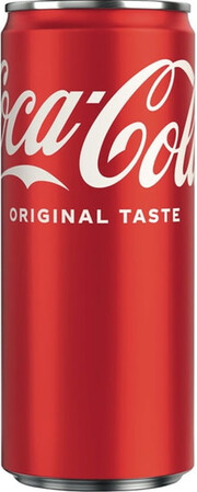 In the photo image Coca-Cola Original Taste (Poland), in can slim, 0.33 L