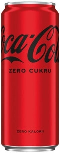 Минеральная вода Coca-Cola Zero Sugar (Poland), in can slim, 0.33 л