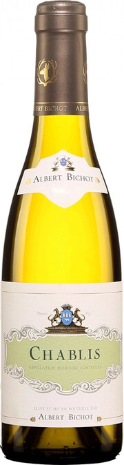 На фото изображение Albert Bichot, Chablis AOC, 2020, 0.375 L (Альберт Бишо, Шабли, 2020 объемом 0.375 литра)