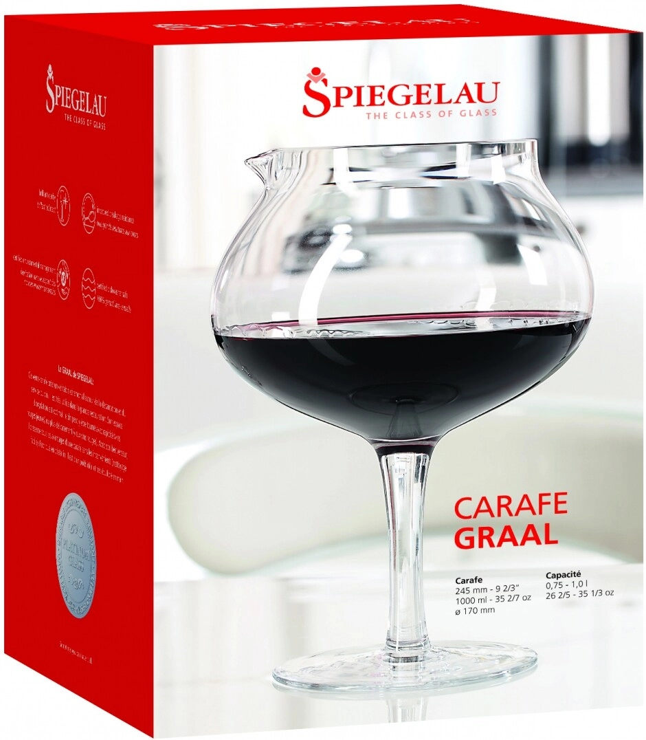 Decanter Spiegelau Graal In Cristallo 1 Litro – Elegante, Per Vino Rosso, Perfetto Per Degustazioni