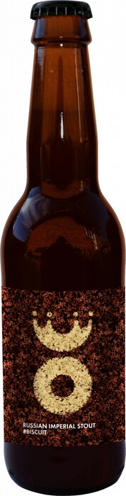 На фото изображение Konix Brewery, Russian Imperial Stout #Biscuit, 0.33 L (Коникс Бревери, Русский имперский стаут #Бисквит объемом 0.33 литра)