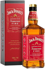 Jack Daniels Tennessee Fire, metal box, 0.7 л