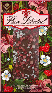 Шоколад Libertad, Fleur de Lys Milk Chocolate with Strawberry and Meringue, 80 г