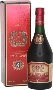 Kizlyar cognac distillery, Rossiya 15 Years Old, in matte bottle & gift box, 0.7 L