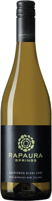 На фото изображение Rapaura Springs, Sauvignon Blanc, Marlborough, 2022, 0.75 L (Рапаура Спрингс, Совиньон Блан, 2022 объемом 0.75 литра)
