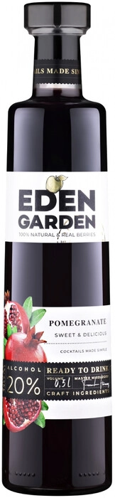 На фото изображение Eden Garden Pomegranate, 0.5 L (Эден Гарден Гранат объемом 0.5 литра)
