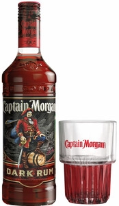 Captain Morgan Dark, with plastic glass, 0.7 л