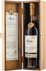 Monluc Armagnac AOC, 2004, wooden box, 0.7 L