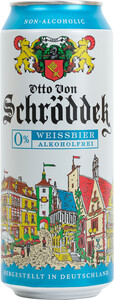 Otto Von Schrodder Weissbier Alkoholfrei, in can, 0.5 л