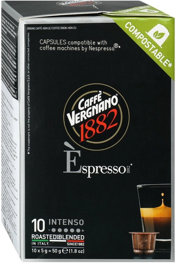 Grocery Caffe Vergnano, Intenso, 10 Capsules Caffe Vergnano, Intenso, 10  Capsules – price, reviews