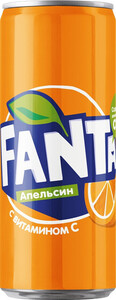 Fanta Orange (Georgia), in can, 0.33 L