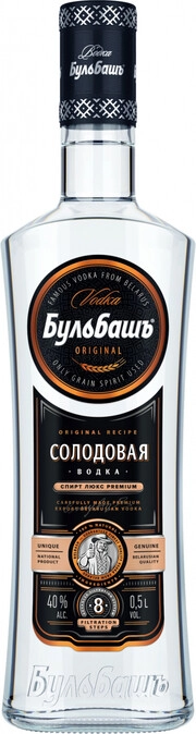 На фото изображение Бульбашъ Солодовая, объемом 0.5 литра (Bulbash Solodovaya 0.5 L)