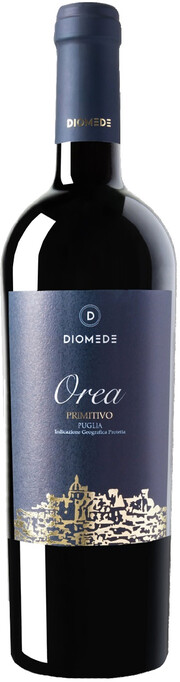 На фото изображение Cantina Diomede, Orea Primitivo, Puglia IGP, 2021, 0.75 L (Кантина Диомеде, Ореа Примитиво, 2021 объемом 0.75 литра)