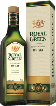 На фото изображение Royal Green Classic Blended, gift box, 0.75 L (Роял Грин Классик Купажированный, в подарочной коробке в бутылках объемом 0.75 литра)