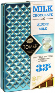 Tomer, Milk Chocolate with Alpine Milk, metal case, 90 g