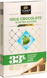Tomer, Milk Chocolate with Tea Matcha, gift box, 90 g