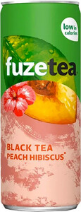 Fuzetea Black Tea Peach-Hibiscus, in can, 0.33 L