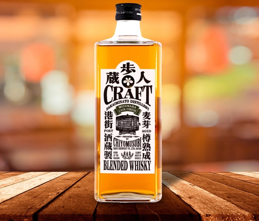 Whisky Chiyomusubi Sake Brewery, Craft Blended Mizunara Cask