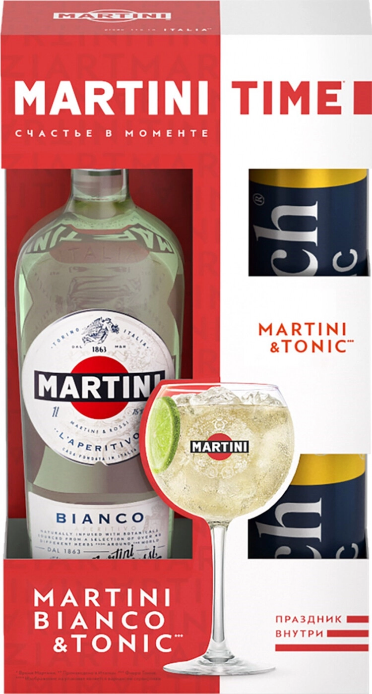Set Bacardi, Martini Bianco, gift set with 2 cans Rich Indian Tonic  Bacardi, Martini Bianco, gift set with 2 cans Rich Indian Tonic – price,  reviews