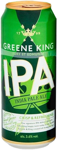 Пиво Greene King, IPA, in can, 0.5 л — купить пиво Грин Кинг, ИПА, в жестяной банке, 500 мл — цена 279 руб в Winestyle