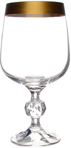 Crystalite Bohemia, Sterna/Klaudie Red Wine Glass, Matte Stripe, set of 6 pcs, 340 мл