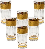 Max Crystal, Water Glass, Gold, set of 6 pcs, 350 ml
