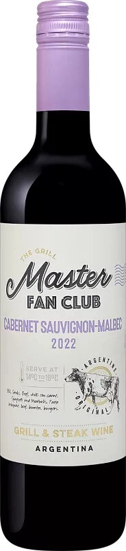 Wine The Grill Master Fan Club Cabernet Sauvignon-Malbec, 2022, 750 ml The  Grill Master Fan Club Cabernet Sauvignon-Malbec, 2022 – price, reviews