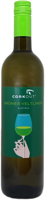 На фото изображение Corkout Gruner Veltliner, 2022, 0.75 L (Коркаут Грюнер Вельтлинер, 2022 объемом 0.75 литра)