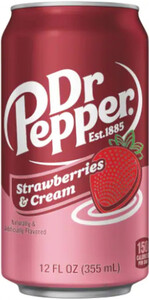 Минеральная вода Dr. Pepper Strawberries & Cream (USA), in can, 355 мл