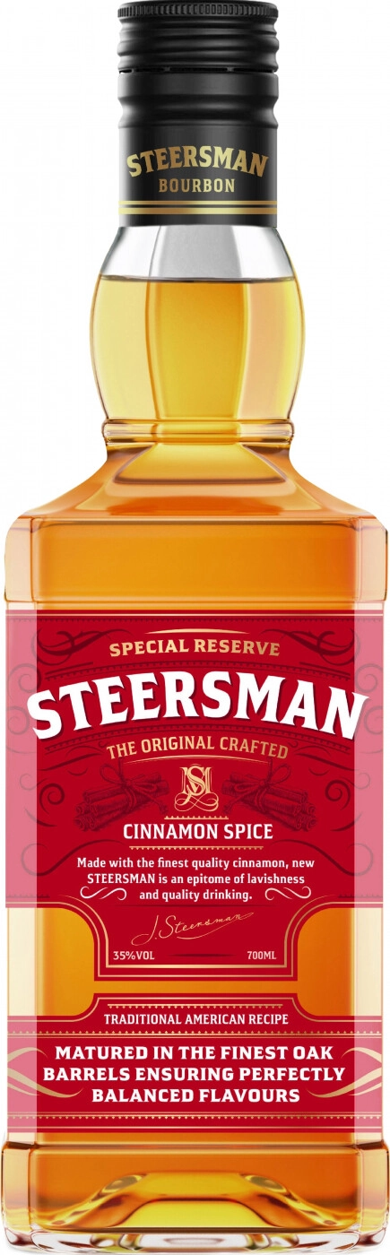Whisky Spirit Drink Steersman Cinnamon Spice, 700 ml Steersman
