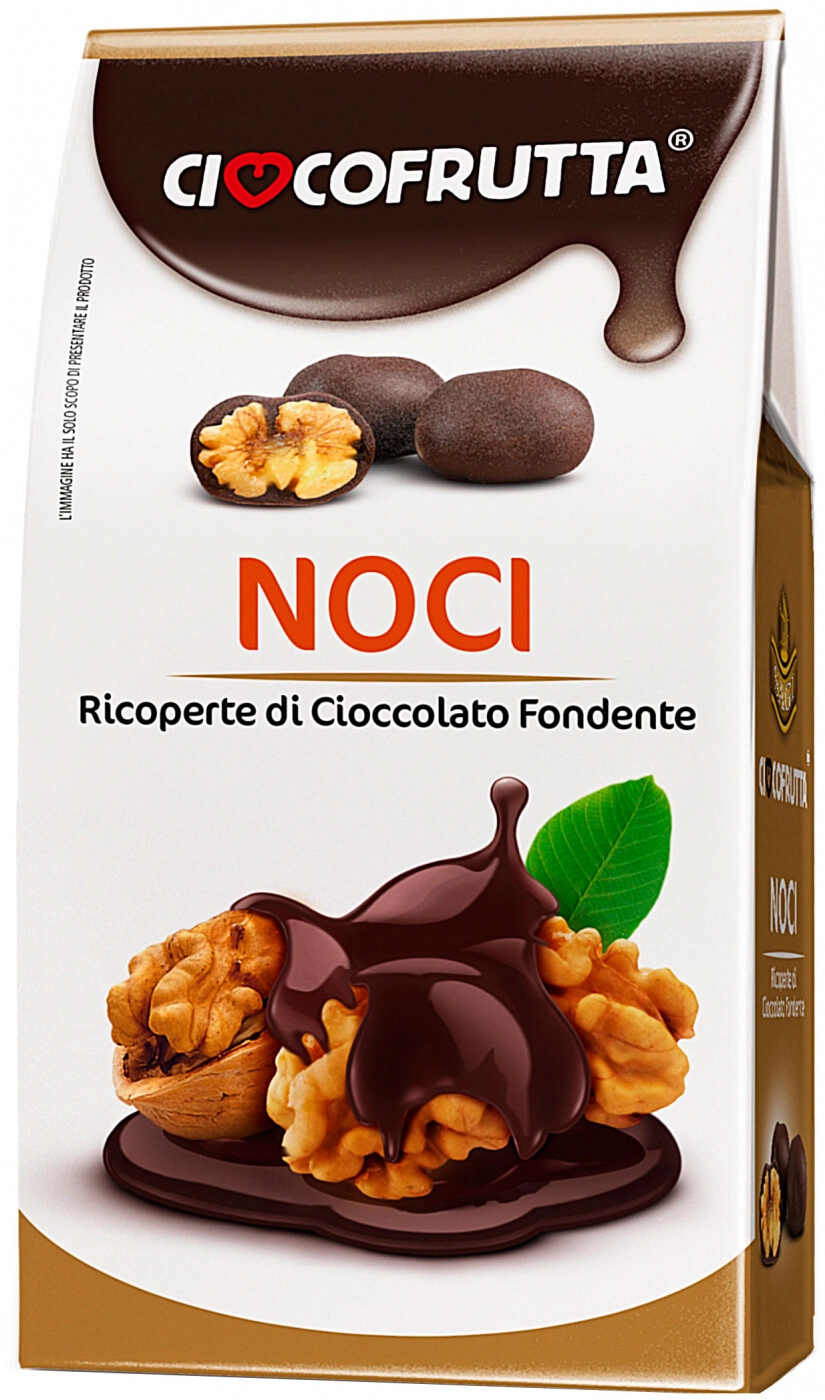 Шоколад Ciocofrutta, Noci Ricoperti di Cioccolato Fondente — купить шоколад  Чокофрутта, Грецкие Орехи в Темном Шоколаде – цена 686 руб, отзывы в  Winestyle