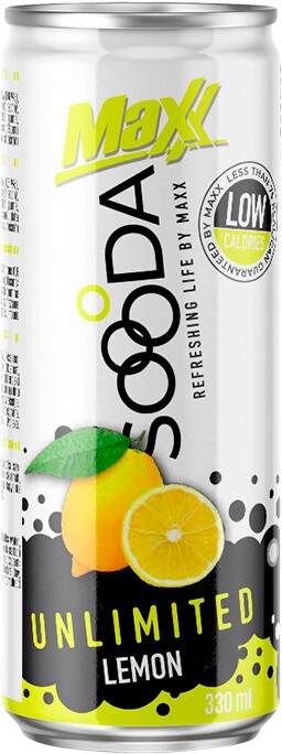 Bottled water Maxx Soooda Lemon, in can, 330 ml Maxx Soooda Lemon, in can – price, reviews