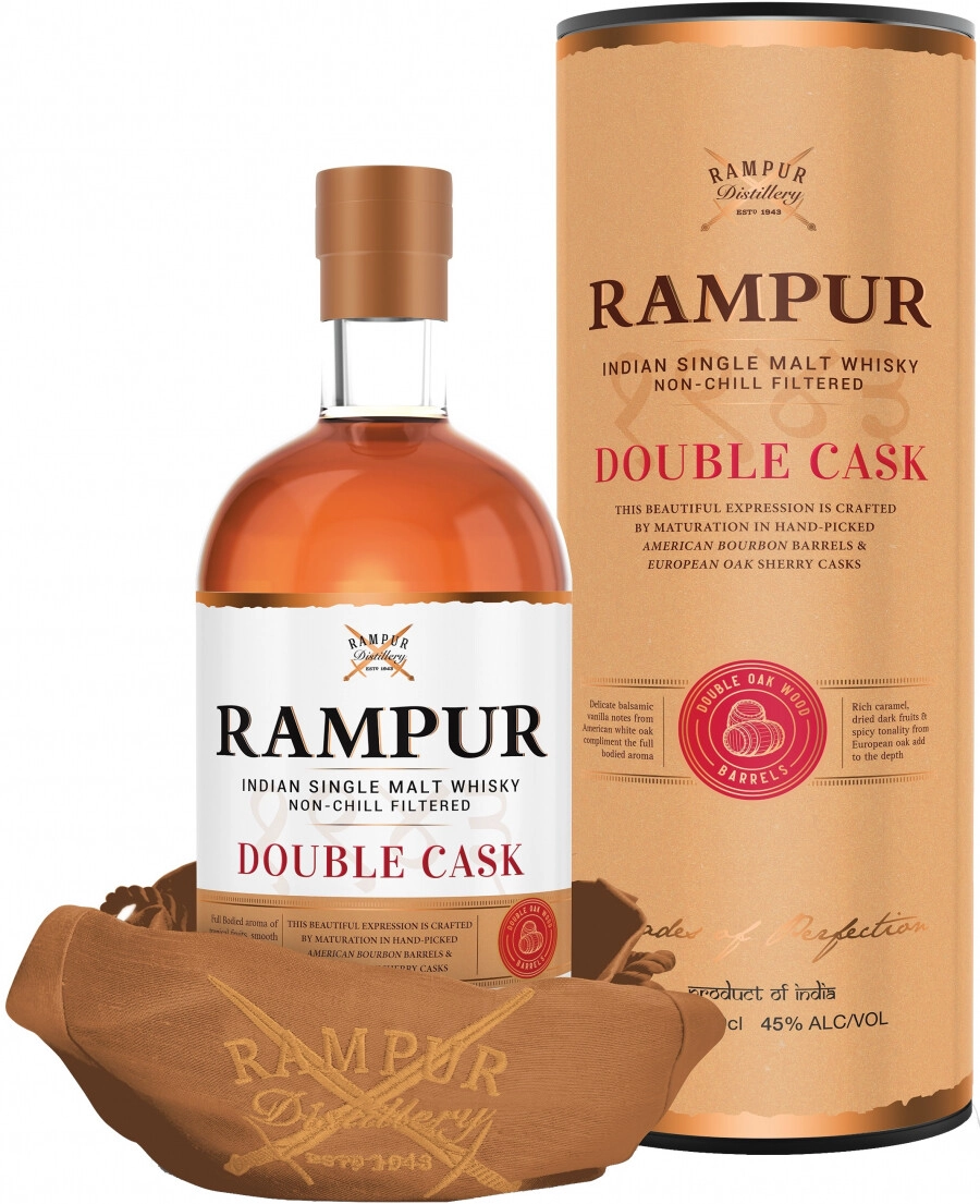 Whisky Rampur Double Cask, in tube, 700 ml Rampur Double Cask, in