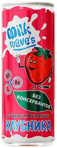 Milk Waves Strawberry, in can, 250 ml