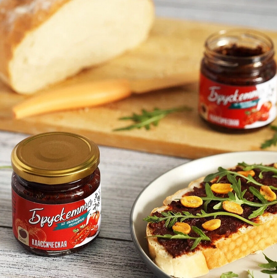 Бакалея EcoFood, Dried Tomato Bruschetta Classic — купить бакалею ЭкоФуд,  Брускетта из Вяленых Томатов Классическая – цена 252 руб, отзывы в Winestyle