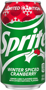 Sprite Winter Spiced Cranberry (USA), in can, 355 мл