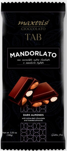 Confetti Maxtris, TAB Cioccolato Fondente 50% Mandorlato, 100 g