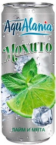 Минеральная вода AquAlania Mojito Lime and Mint, in can, 0.33 л