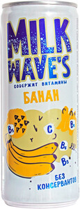 Milk Waves Banana, in can, 250 ml