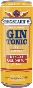 Regstaers Gin Tonic Mango & Passion Fruit, Beer-Based Drink, in can, 430 мл