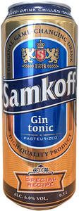 Samkoff Gin Tonic, Beer Drink, in can, 0.5 л