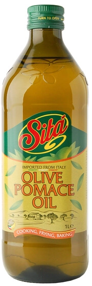На фото изображение Sita, Pomace Olive Oil, 1 L (Сита, Оливковое Масло Рафинированное объемом 1 литр)