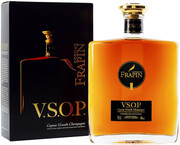 На фото изображение Frapin V.S.O.P. Grande Champagne, Premier Grand Cru Du Cognac (in box), 0.5 L (Фрапэн В.С.О.П. Гранд Шампань, Премье Гран Крю региона Коньяк (в коробке) объемом 0.5 литра)
