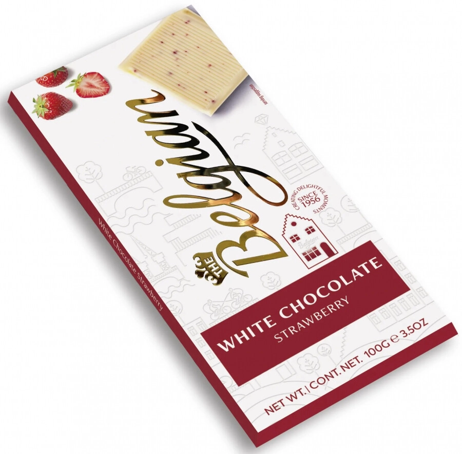 The Belgian, White <b>Chocolate</b> with <b>Strawberries</b> — <b>шоколад</b> от известного брен...