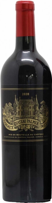 На фото изображение Chateau Palmer, Margaux AOC 3-me Grand Cru Classe, 2020, 0.75 L (Шато Пальмер, 2020 объемом 0.75 литра)